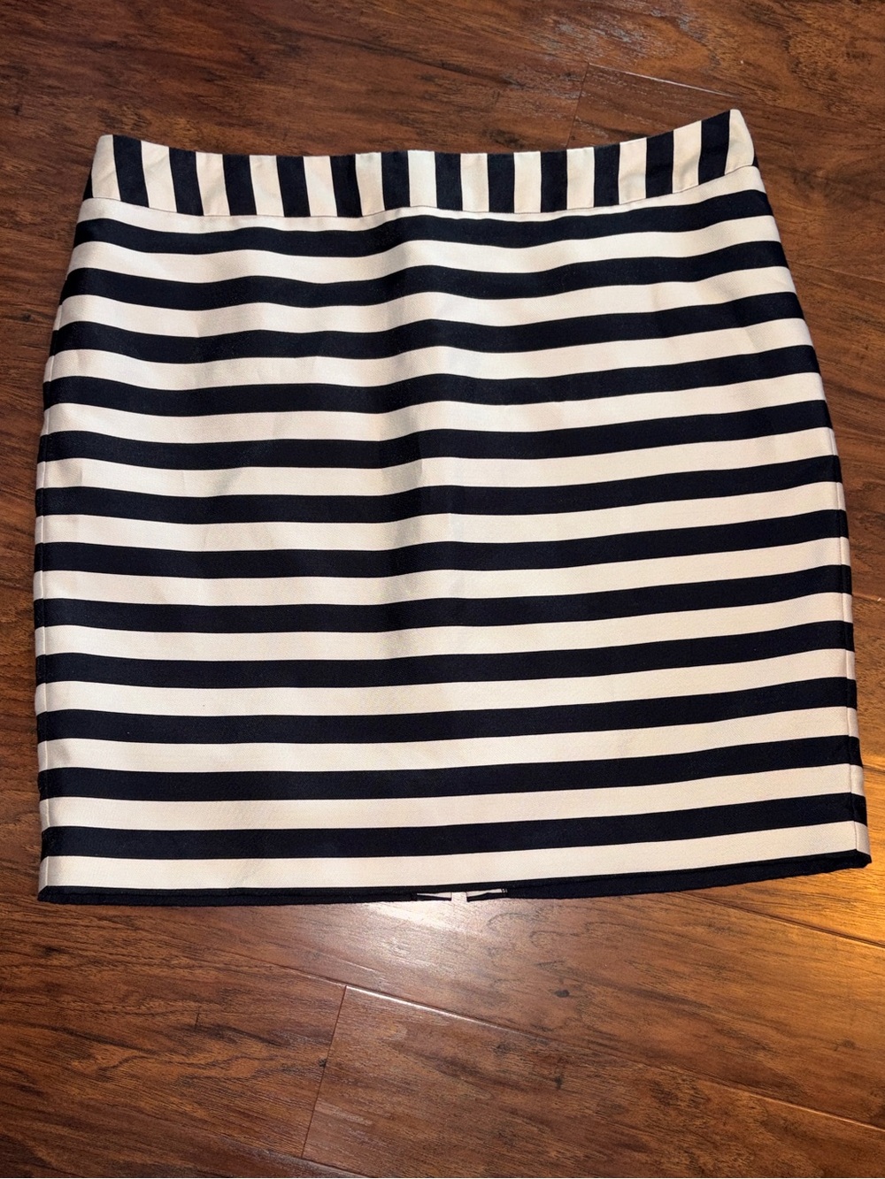 Worthington Black and Cream Striped Mini Skirt 16W